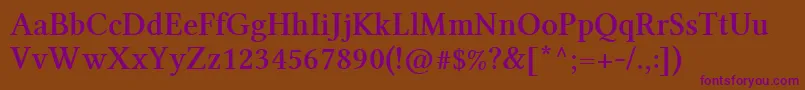 LinlibertineRz Font – Purple Fonts on Brown Background