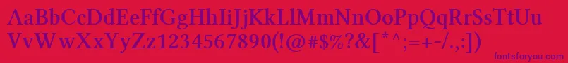 LinlibertineRz Font – Purple Fonts on Red Background