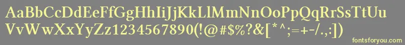 LinlibertineRz-Schriftart – Gelbe Schriften auf grauem Hintergrund