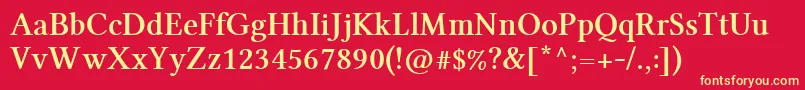 LinlibertineRz Font – Yellow Fonts on Red Background