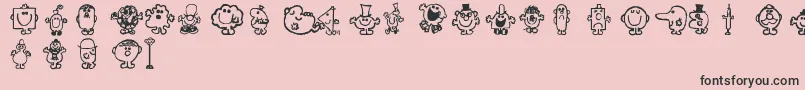 Mrmen Font – Black Fonts on Pink Background