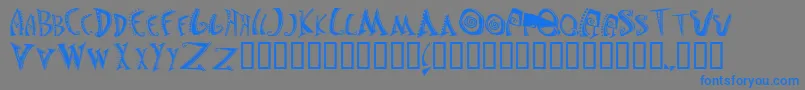JasonsMadnessSemiinsane-Schriftart – Blaue Schriften auf grauem Hintergrund