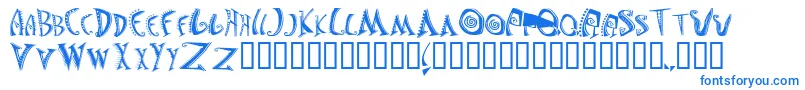 JasonsMadnessSemiinsane-Schriftart – Blaue Schriften