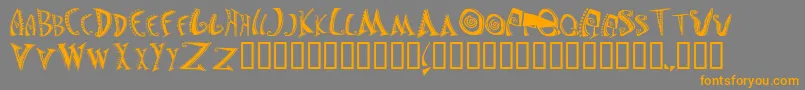 JasonsMadnessSemiinsane Font – Orange Fonts on Gray Background