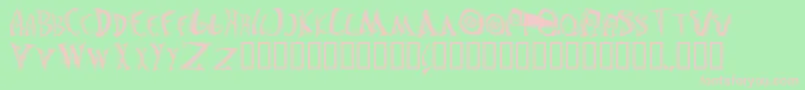 JasonsMadnessSemiinsane Font – Pink Fonts on Green Background