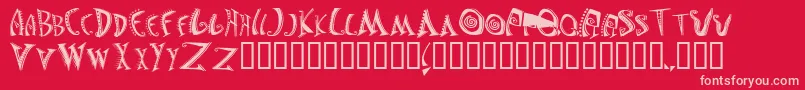fuente JasonsMadnessSemiinsane – Fuentes Rosadas Sobre Fondo Rojo