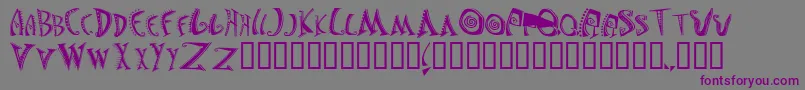 JasonsMadnessSemiinsane-fontti – violetit fontit harmaalla taustalla