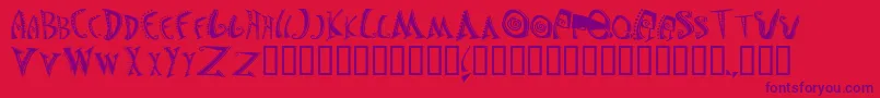 fuente JasonsMadnessSemiinsane – Fuentes Moradas Sobre Fondo Rojo