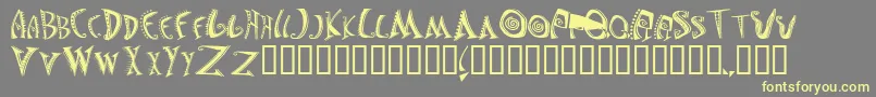 JasonsMadnessSemiinsane Font – Yellow Fonts on Gray Background