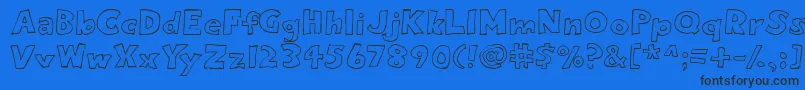Шрифт Eighto – чёрные шрифты на синем фоне