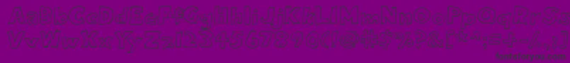 Eighto-Schriftart – Schwarze Schriften auf violettem Hintergrund