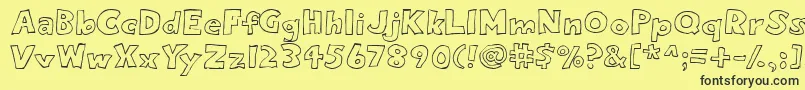 Eighto Font – Black Fonts on Yellow Background