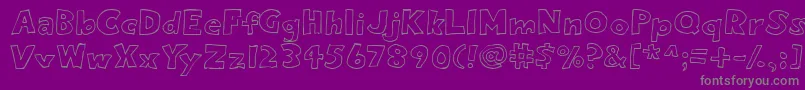 Eighto Font – Gray Fonts on Purple Background