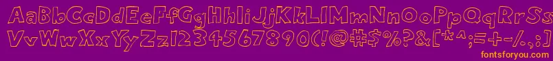 Eighto Font – Orange Fonts on Purple Background