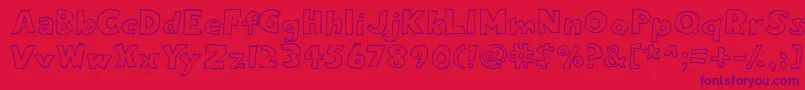 Eighto Font – Purple Fonts on Red Background