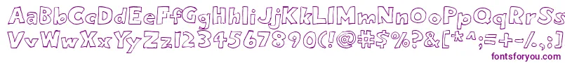 Eighto Font – Purple Fonts on White Background