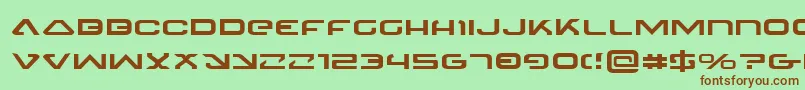 4114BlasterExpanded Font – Brown Fonts on Green Background