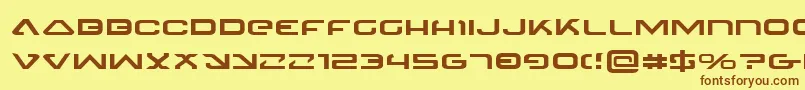 4114BlasterExpanded Font – Brown Fonts on Yellow Background