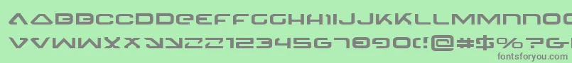 フォント4114BlasterExpanded – 緑の背景に灰色の文字