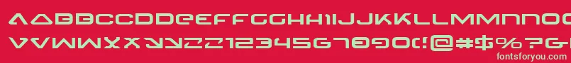 4114BlasterExpanded Font – Green Fonts on Red Background