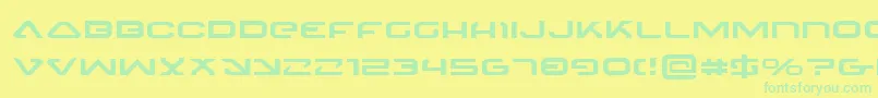 4114BlasterExpanded Font – Green Fonts on Yellow Background