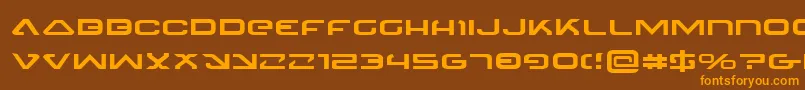 4114BlasterExpanded Font – Orange Fonts on Brown Background