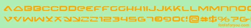 4114BlasterExpanded Font – Orange Fonts on Green Background