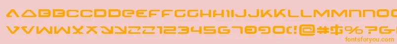 4114BlasterExpanded Font – Orange Fonts on Pink Background