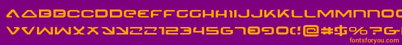 4114BlasterExpanded Font – Orange Fonts on Purple Background