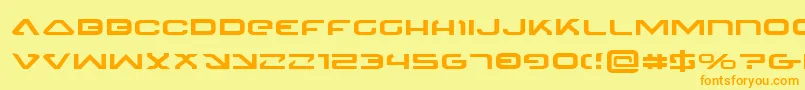 Czcionka 4114BlasterExpanded – pomarańczowe czcionki na żółtym tle