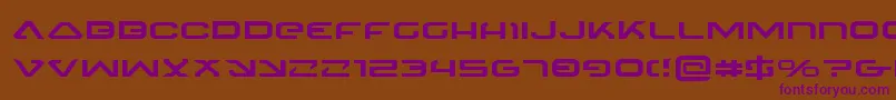 4114BlasterExpanded Font – Purple Fonts on Brown Background