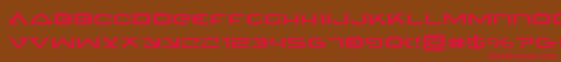 4114BlasterExpanded Font – Red Fonts on Brown Background