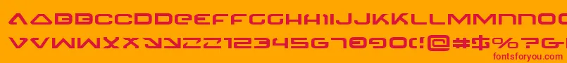 4114BlasterExpanded Font – Red Fonts on Orange Background