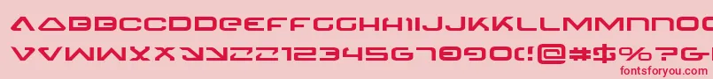 4114BlasterExpanded-Schriftart – Rote Schriften auf rosa Hintergrund