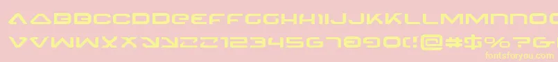 4114BlasterExpanded Font – Yellow Fonts on Pink Background