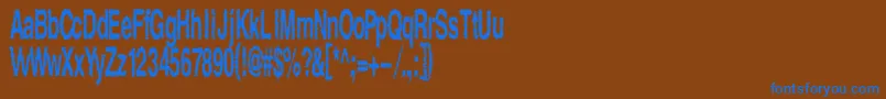 Więcej informacji o czcionce Shock Czcionka Shock – niebieskie czcionki na brązowym tle