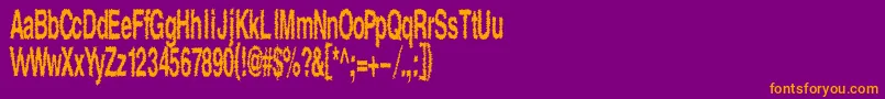 En savoir plus sur la police Shock Police Shock – polices orange sur fond violet