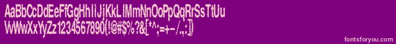 Шрифт Shock – розовые шрифты на фиолетовом фоне