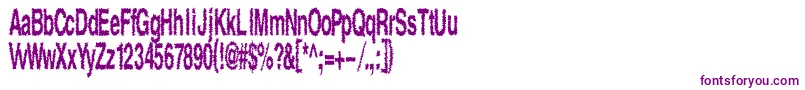 Shock Font – Purple Fonts on White Background