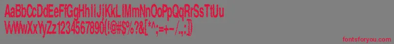 Shock Font – Red Fonts on Gray Background