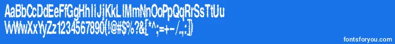 Shock Font – White Fonts on Blue Background