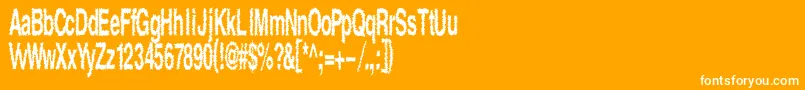 Shock-fontti – valkoiset fontit oranssilla taustalla