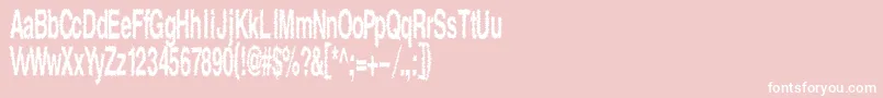 Shock Font – White Fonts on Pink Background