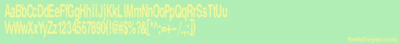 Shock Font – Yellow Fonts on Green Background