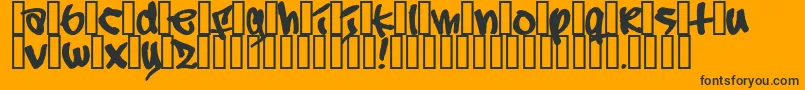 Subway Font – Black Fonts on Orange Background