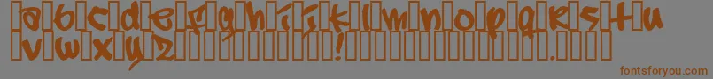 Subway Font – Brown Fonts on Gray Background