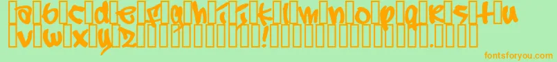 Subway Font – Orange Fonts on Green Background