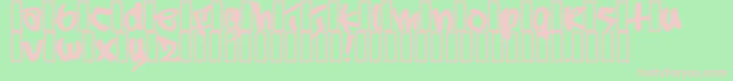 Subway Font – Pink Fonts on Green Background