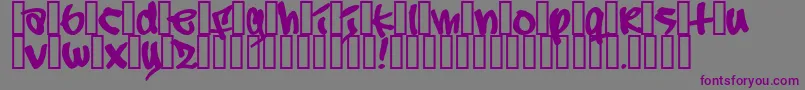 フォントSubway – 紫色のフォント、灰色の背景