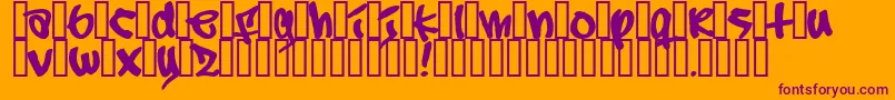 Subway-fontti – violetit fontit oranssilla taustalla